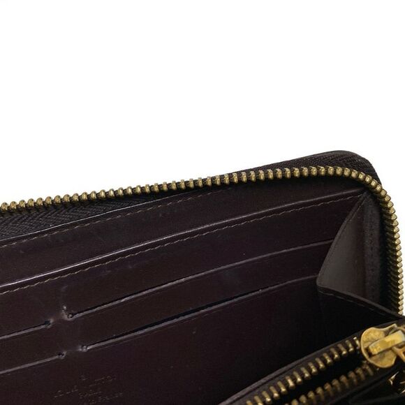Louis Vuitton Long Wallet Monogram Vernis Zippy Wallet M93522 Amarant Leather - Picture 6 of 10